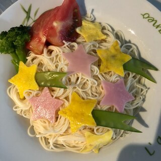 七夕に⭐流れ星そうめん